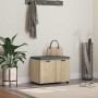 Banco de entrada con cojín Roble Sonoma 60 x 38 x 46 cm en Bancos para recibidores y almacenamiento | Comprar online en Foru.es