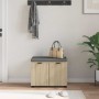 Banco de entrada con cojín Roble Sonoma 60 x 38 x 46 cm en Bancos para recibidores y almacenamiento | Comprar online en Foru.es