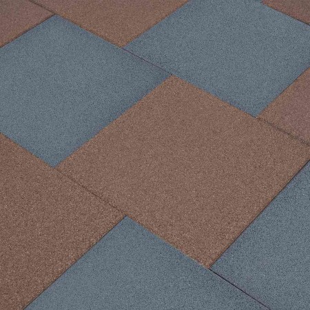 Losetas de goma protección de caídas 18 uds gris 50x50x3 cm en Materiales de construcción | Comprar online en Foru.es