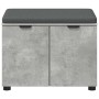 Banco de entrada con cojín Gris Concreto 60 x 38 x 46 cm en Bancos para recibidores y almacenamiento | Comprar online en Foru.es