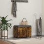 Banco de entrada con cojín Roble ahumado 60 x 38 x 46 cm en Bancos para recibidores y almacenamiento | Comprar online en Foru.es