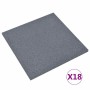 Losetas de goma protección de caídas 18 uds gris 50x50x3 cm en Materiales de construcción | Comprar online en Foru.es