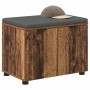 Banco de entrada con cojín Madera vieja 60 x 38 x 46 cm en Bancos para recibidores y almacenamiento | Comprar online en Foru.es