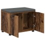 Banco de entrada con cojín Madera vieja 60 x 38 x 46 cm en Bancos para recibidores y almacenamiento | Comprar online en Foru.es
