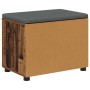 Banco de entrada con cojín Madera vieja 60 x 38 x 46 cm en Bancos para recibidores y almacenamiento | Comprar online en Foru.es