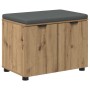 Banco de entrada con cojín Roble artesanal 60 x 38 x 46 cm en Bancos para recibidores y almacenamiento | Comprar online en Foru.