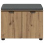 Banco de entrada con cojín Roble artesanal 60 x 38 x 46 cm en Bancos para recibidores y almacenamiento | Comprar online en Foru.