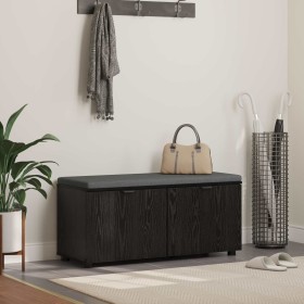 Banco de entrada con cojín Roble Negro 100 x 38 x 46 cm en Bancos para recibidores y almacenamiento | Comprar online en Foru.es