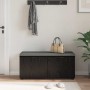 Banco de entrada con cojín Roble Negro 100 x 38 x 46 cm en Bancos para recibidores y almacenamiento | Comprar online en Foru.es