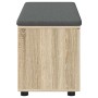 Banco de entrada con cojín Roble Sonoma 100 x 38 x 46 cm en Bancos para recibidores y almacenamiento | Comprar online en Foru.es