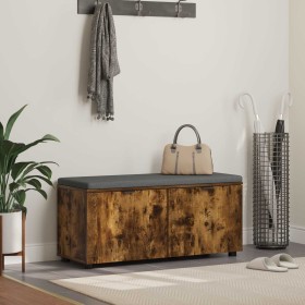 Banco de entrada con cojín Roble ahumado 100 x 38 x 46 cm en Bancos para recibidores y almacenamiento | Comprar online en Foru.e