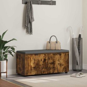 Banco de entrada con cojín Roble ahumado 100 x 38 x 46 cm en Bancos para recibidores y almacenamiento | Comprar online en Foru.e