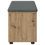 Banco de entrada con cojín Roble artesanal 100 x 38 x 46 cm en Bancos para recibidores y almacenamiento | Comprar online en Foru