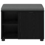 Banco de entrada con cojín Liso Roble Negro 60 x 38 x 46 cm en Bancos para recibidores y almacenamiento | Comprar online en Foru