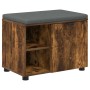 Banco de entrada con cojín Liso Roble ahumado 60 x 38 x 46 cm en Bancos para recibidores y almacenamiento | Comprar online en Fo