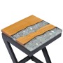 Mesa de centro madera maciza de teca y polirresina 30x30x50 cm de vidaXL, Mesas de centro - Ref: Foro24-281649, Precio: 72,08...