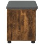 Banco de entrada con cojín Liso Roble ahumado 60 x 38 x 46 cm en Bancos para recibidores y almacenamiento | Comprar online en Fo