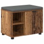 Banco de entrada con cojín Liso Madera vieja 60 x 38 x 46 cm en Bancos para recibidores y almacenamiento | Comprar online en For