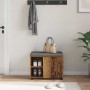 Banco de entrada con cojín Liso Madera vieja 60 x 38 x 46 cm en Bancos para recibidores y almacenamiento | Comprar online en For