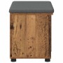Banco de entrada con cojín Liso Madera vieja 60 x 38 x 46 cm en Bancos para recibidores y almacenamiento | Comprar online en For