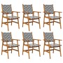 Sillas de jardín 6 unidades madera maciza acacia en Sillas de jardín | Comprar online en Foru.es