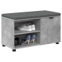 Banco de entrada con cojín Liso Gris Concreto 80 x 38 x 46 cm en Bancos para recibidores y almacenamiento | Comprar online en Fo