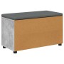 Banco de entrada con cojín Liso Gris Concreto 80 x 38 x 46 cm en Bancos para recibidores y almacenamiento | Comprar online en Fo