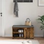 Banco de entrada con cojín Liso Roble ahumado 80 x 38 x 46 cm en Bancos para recibidores y almacenamiento | Comprar online en Fo