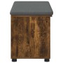 Banco de entrada con cojín Liso Roble ahumado 80 x 38 x 46 cm en Bancos para recibidores y almacenamiento | Comprar online en Fo