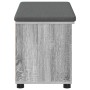 Banco de entrada con cojín Liso Gris Sonoma 80 x 38 x 46 cm en Bancos para recibidores y almacenamiento | Comprar online en Foru