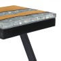 Mesa de centro madera maciza de teca y polirresina 30x30x50 cm de vidaXL, Mesas de centro - Ref: Foro24-281649, Precio: 72,08...