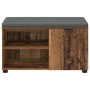 Banco de entrada con cojín Liso Madera vieja 80 x 38 x 46 cm en Bancos para recibidores y almacenamiento | Comprar online en For