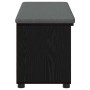 Banco de entrada con cojín Liso Roble Negro 100 x 38 x 46 cm en Bancos para recibidores y almacenamiento | Comprar online en For