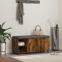 Banco de entrada con cojín Liso Roble ahumado 100 x 38 x 46 cm en Bancos para recibidores y almacenamiento | Comprar online en F