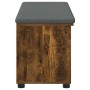 Banco de entrada con cojín Liso Roble ahumado 100 x 38 x 46 cm en Bancos para recibidores y almacenamiento | Comprar online en F