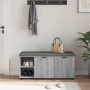 Banco de entrada con cojín Liso Gris Sonoma 100 x 38 x 46 cm en Bancos para recibidores y almacenamiento | Comprar online en For