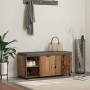 Banco de entrada con cojín Liso Madera vieja 100 x 38 x 46 cm en Bancos para recibidores y almacenamiento | Comprar online en Fo