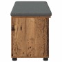 Banco de entrada con cojín Liso Madera vieja 100 x 38 x 46 cm en Bancos para recibidores y almacenamiento | Comprar online en Fo