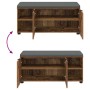 Banco de entrada con cojín Liso Madera vieja 100 x 38 x 46 cm en Bancos para recibidores y almacenamiento | Comprar online en Fo