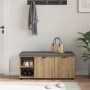 Banco de entrada con cojín Roble artesanal 100 x 38 x 46 cm en Bancos para recibidores y almacenamiento | Comprar online en Foru