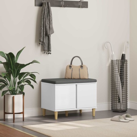 Banco de entrada con cojín con almacenamiento 60 x 38 x 46 cm en Bancos para recibidores y almacenamiento | Comprar online en Fo