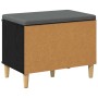 Banco de entrada con cojín Roble Negro 60 x 38 x 46 cm en Bancos para recibidores y almacenamiento | Comprar online en Foru.es