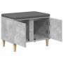 Banco de entrada con cojín Gris Concreto 60 x 38 x 46 cm en Bancos para recibidores y almacenamiento | Comprar online en Foru.es