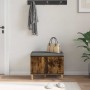 Banco de entrada con cojín Roble ahumado 60 x 38 x 46 cm en Bancos para recibidores y almacenamiento | Comprar online en Foru.es