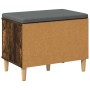 Banco de entrada con cojín Roble ahumado 60 x 38 x 46 cm en Bancos para recibidores y almacenamiento | Comprar online en Foru.es