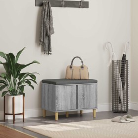 Banco de entrada con cojín Gris Sonoma 60 x 38 x 46 cm en Bancos para recibidores y almacenamiento | Comprar online en Foru.es