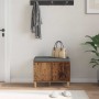 Banco de entrada con cojín Madera vieja 60 x 38 x 46 cm en Bancos para recibidores y almacenamiento | Comprar online en Foru.es