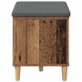 Banco de entrada con cojín Madera vieja 60 x 38 x 46 cm en Bancos para recibidores y almacenamiento | Comprar online en Foru.es