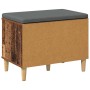 Banco de entrada con cojín Madera vieja 60 x 38 x 46 cm en Bancos para recibidores y almacenamiento | Comprar online en Foru.es