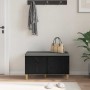Banco de entrada con cojín Roble Negro 60 x 38 x 46 cm en Bancos para recibidores y almacenamiento | Comprar online en Foru.es